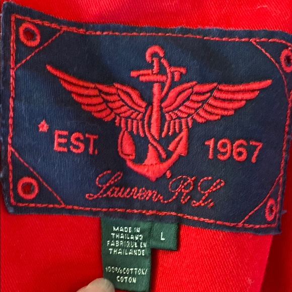 Polo by Ralph Lauren Red Trench Coat - Picture 2 of 3